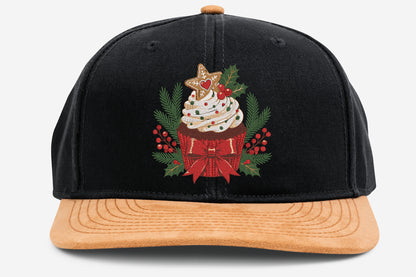 Christmas Cupcake Machine Embroidery File – Cute Holiday Cupcake Embroidery Design, Festive Christmas Sweet Treat Machine Embroidery