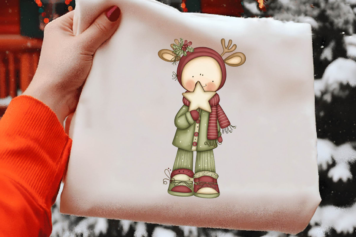 Cute Christmas Reindeer Clipart PNG