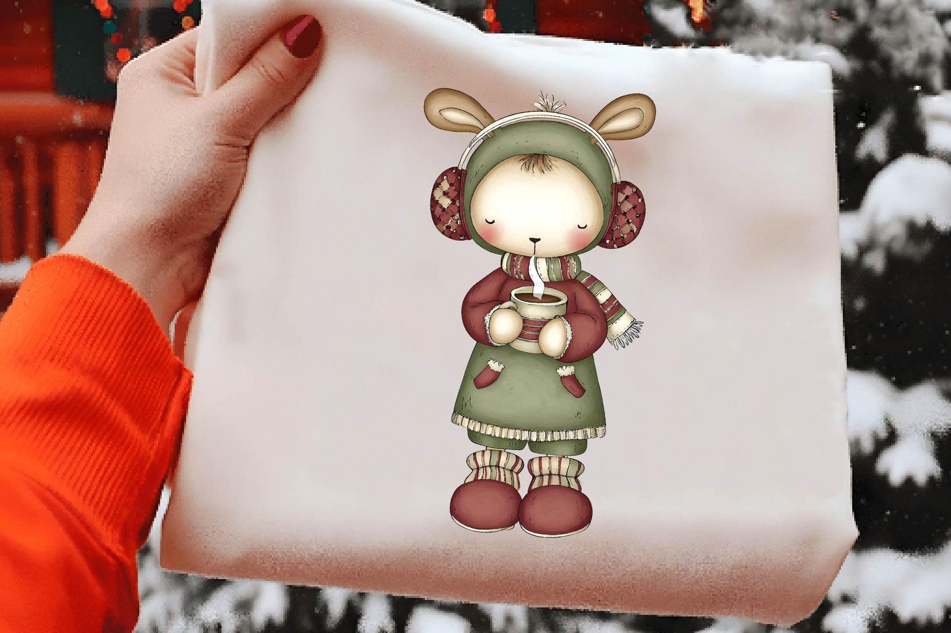 Cute Christmas Reindeer Clipart PNG