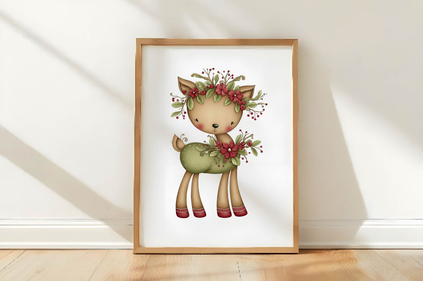 Cute Christmas Reindeer Clipart PNG