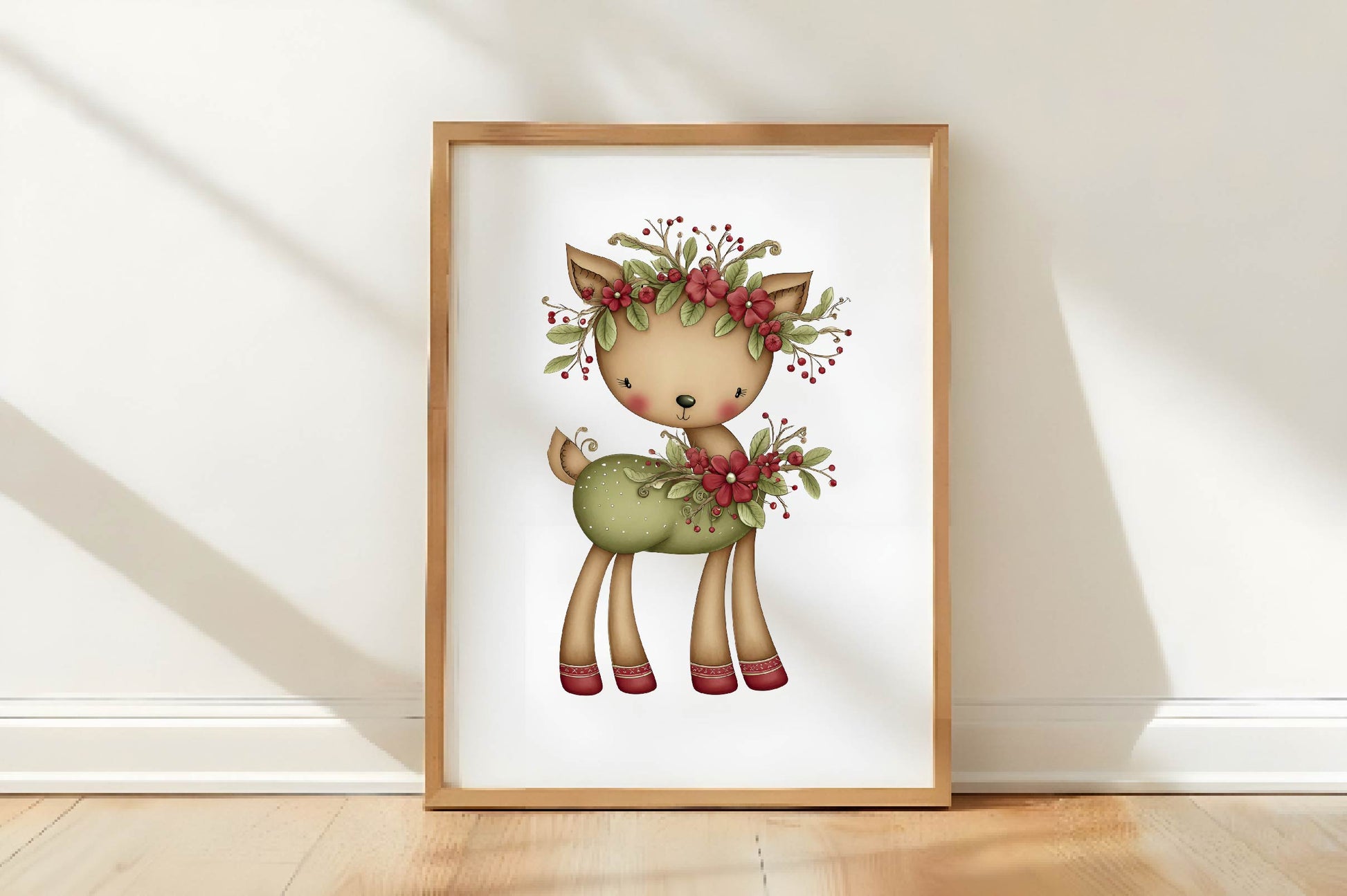 Cute Christmas Reindeer Clipart PNG