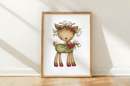 Cute Christmas Reindeer Clipart PNG