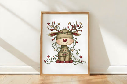 Cute Christmas Reindeer Clipart PNG