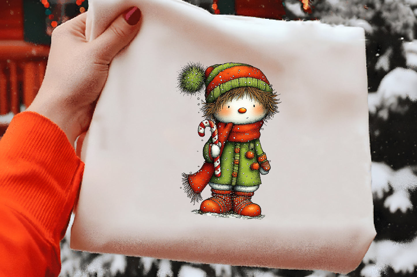 Christmas Cute Snowman Clipart PNG Bundle | Adorable Watercolor Holiday Snowman Clipart