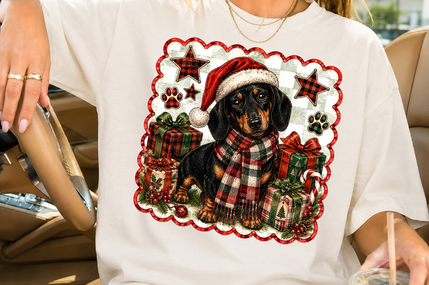 Christmas Dachshund Dog PNG Clipart