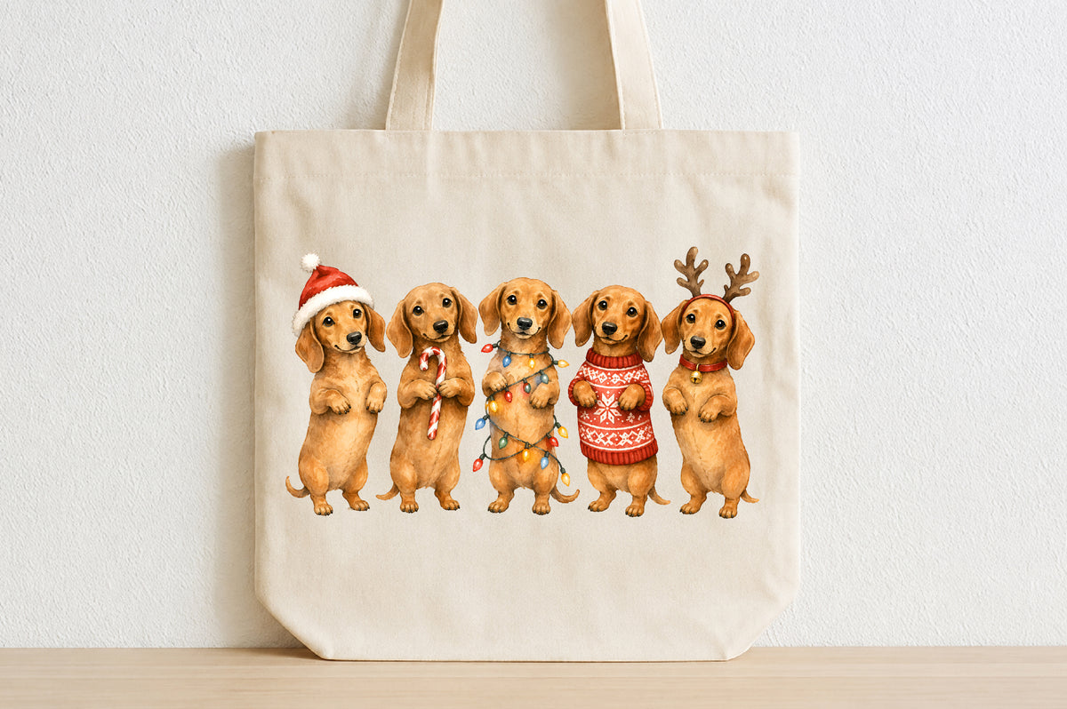 Christmas Dachshund Dog PNG Bundle
