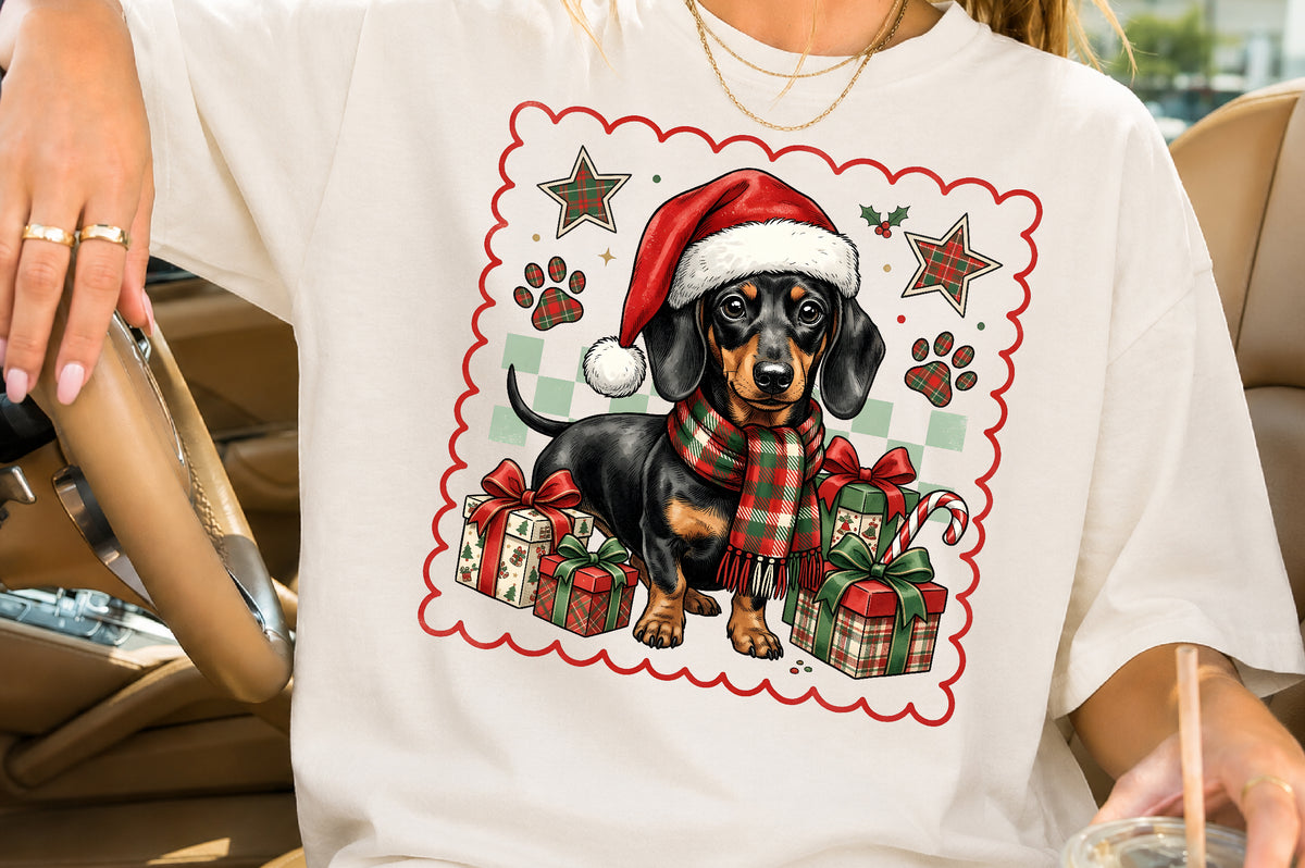 Christmas Dachshund Dog PNG Clipart Bundle