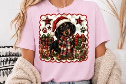 Christmas Dachshund Dog PNG Clipart