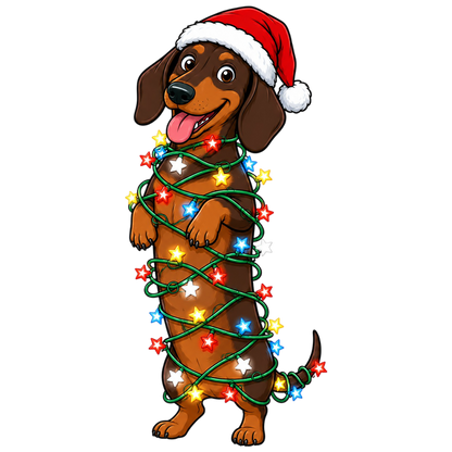 Christmas Dachshund Dog PNG