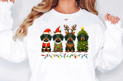 Christmas Dachshund PNG Cute Wiener Dog Christmas Sublimation