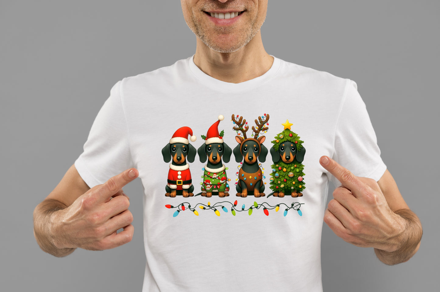 Christmas Dachshund PNG Cute Wiener Dog Christmas Sublimation