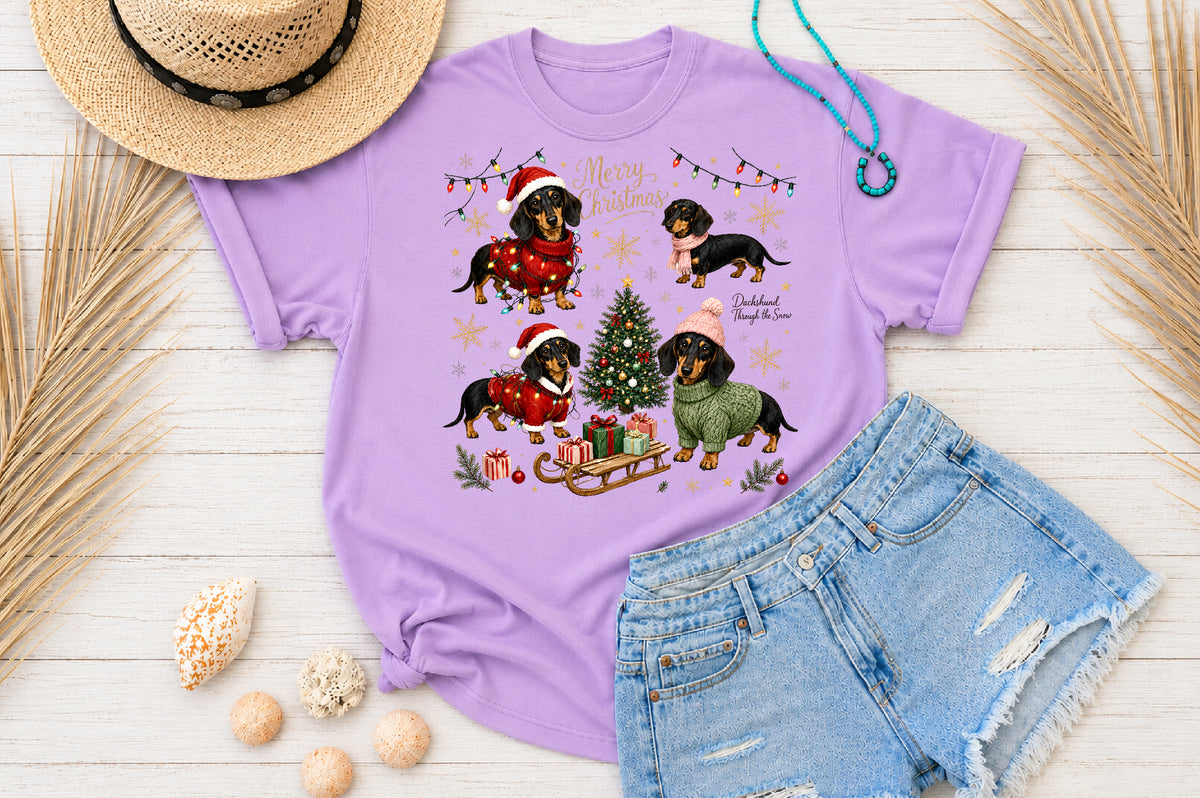 Christmas Dachshund PNG Sublimation