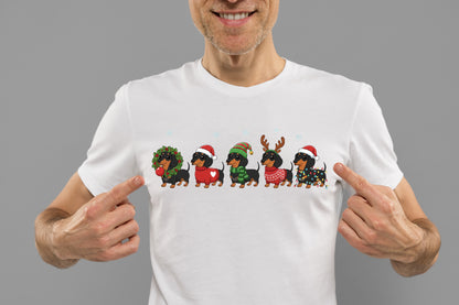 Christmas Dachshund PNG Cute Holiday Wiener Dog Sublimation