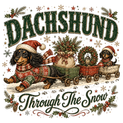 Christmas Dachshund PNG