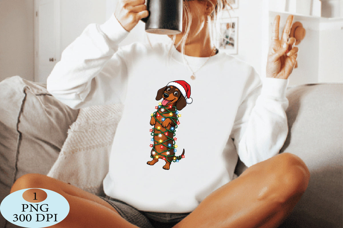 Christmas Dachshund Dog PNG