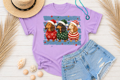 Christmas Dachshund PNG Cute Dog Sublimation