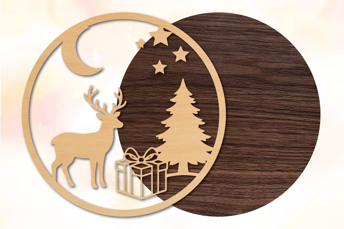 Christmas Deer Gift SVG