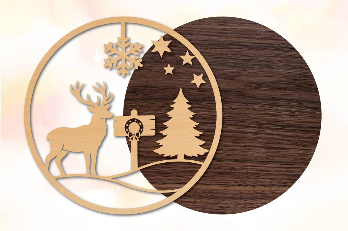 Christmas Deer Mailbox SVG