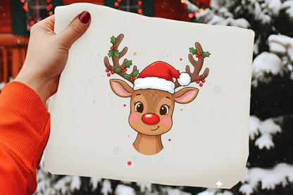 Cute Christmas Reindeer PNG Design