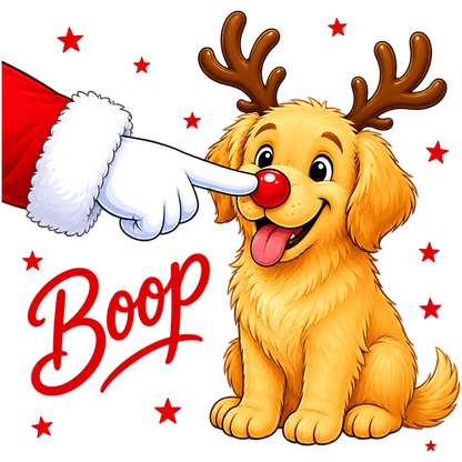 Christmas Dog Boop Reindeer PNG