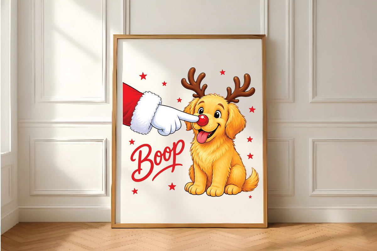 Christmas Dog Boop Reindeer PNG