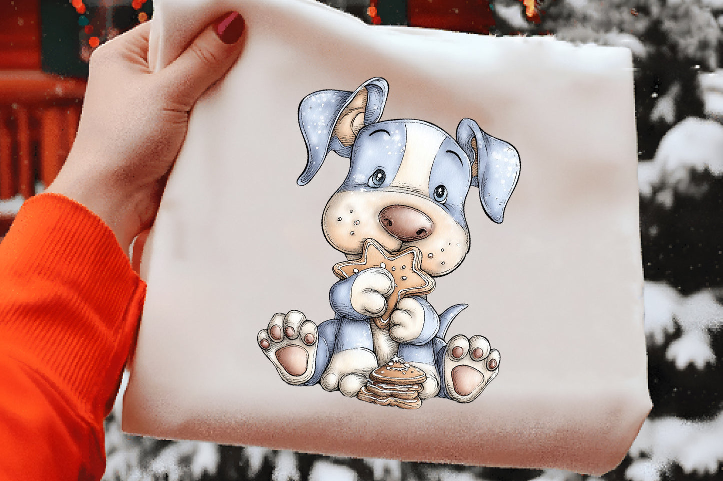 Christmas Dog Clipart Bundle | Cute Watercolor Holiday Dogs PNG | Festive Puppy Clipart