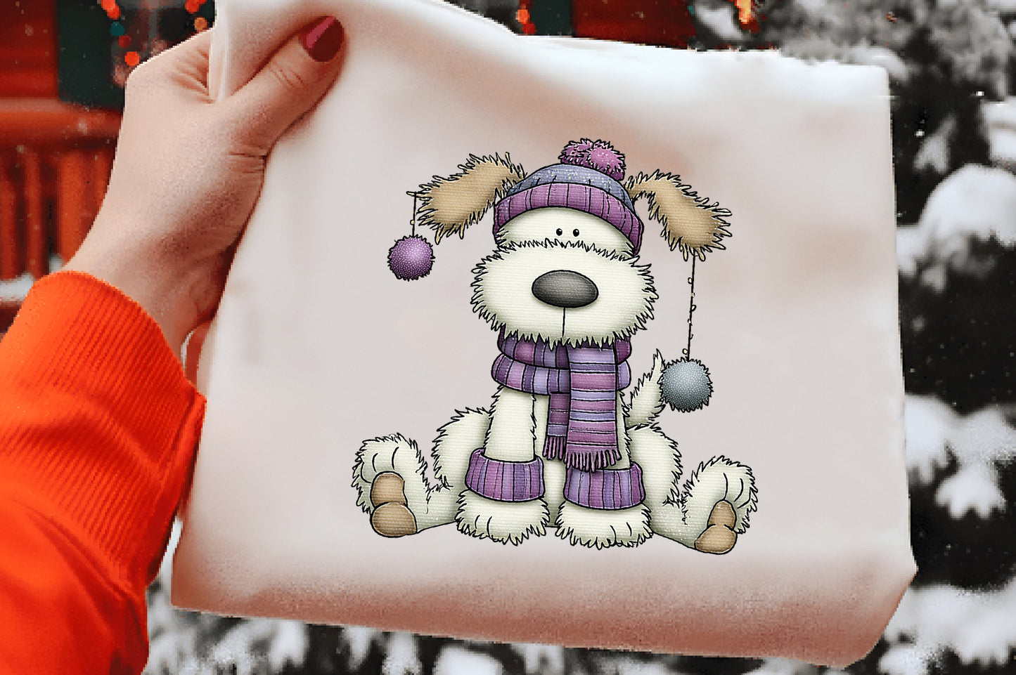 Christmas Dog Clipart PNG Cute Winter Dogs