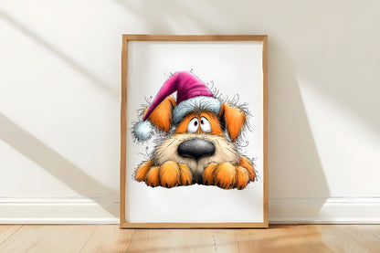 Christmas Dog Clipart PNG Bundle | Cute Watercolor Holiday Dog Clipart | Festive Christmas Puppy PNG