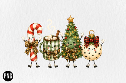 Christmas Doodles Characters PNG Bundle