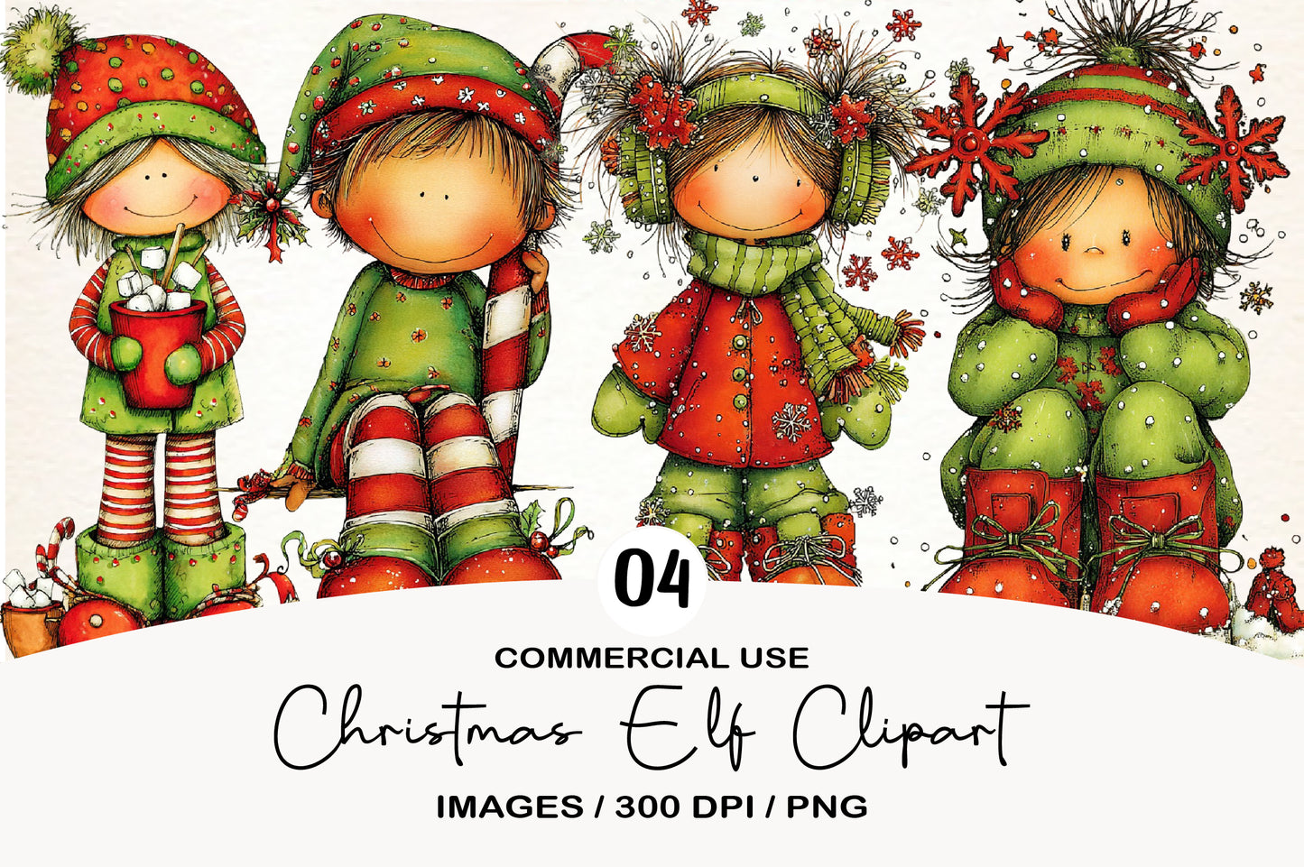 Christmas Elf Clipart PNG Cute Christmas Elves