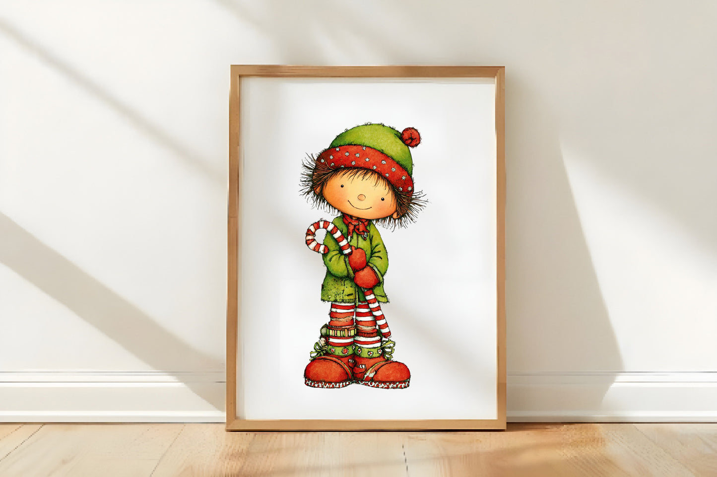 Christmas Elf Clipart PNG Bundle | Cute Watercolor Holiday Elf Clipart | Festive Christmas Elf PNG