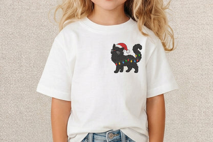 Christmas Embroidery Designs Cat – Cute Christmas Cat Machine Embroidery Pattern, Festive Holiday Cat Embroidery Design