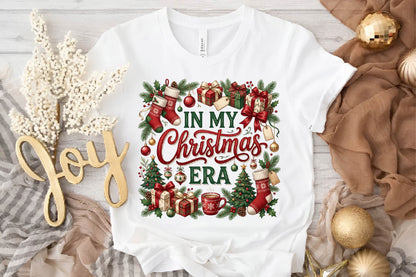 In My Christmas Era PNG, Christmas Stockings Gift Sublimation Design, Holiday Christmas Tree Presents PNG