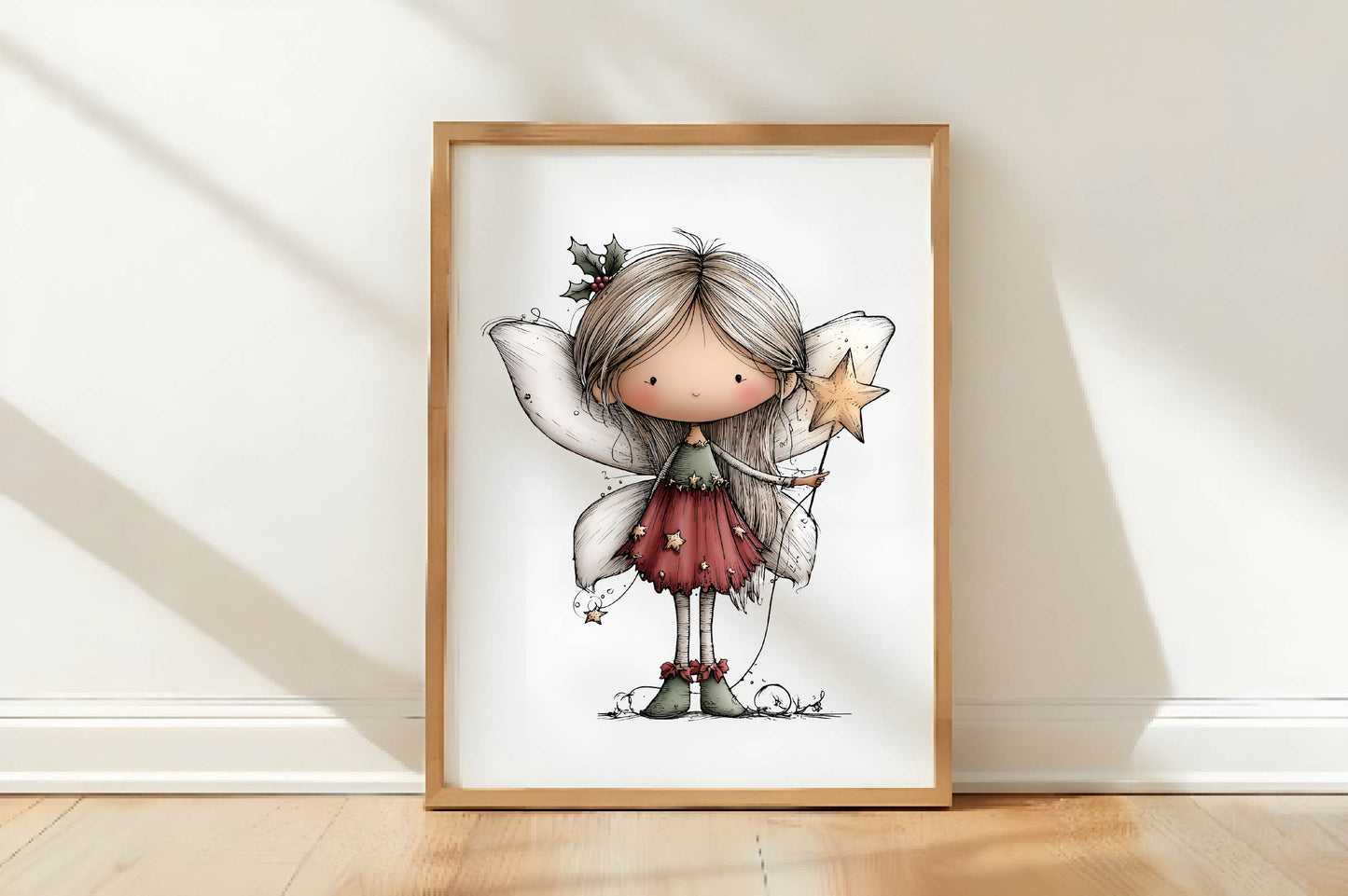 Christmas Fairy Clipart PNG Bundle | Magical Watercolor Holiday Fairy Clipart