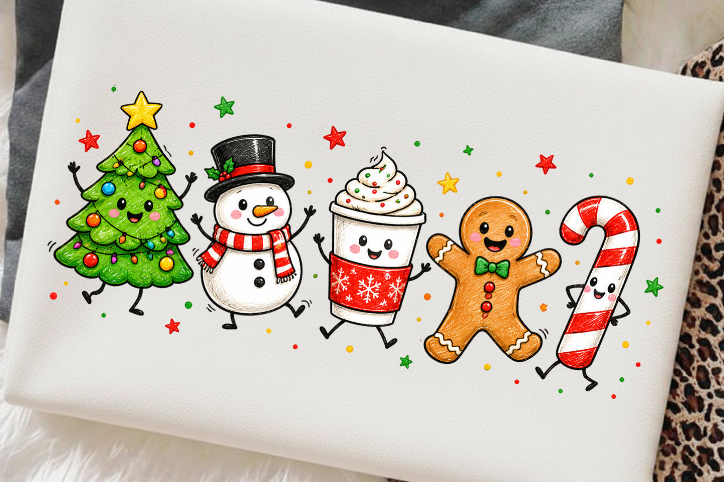 Christmas Funny Characters PNG Bundle Cute Christmas Sublimation Designs
