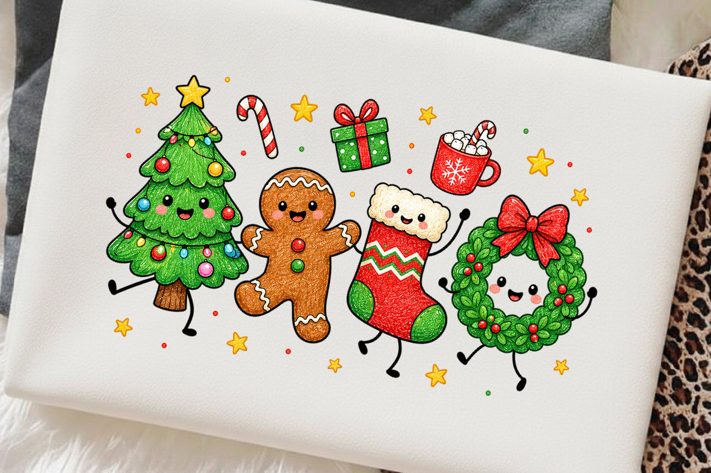 Christmas Funny Characters PNG Bundle Cute Christmas Sublimation Designs