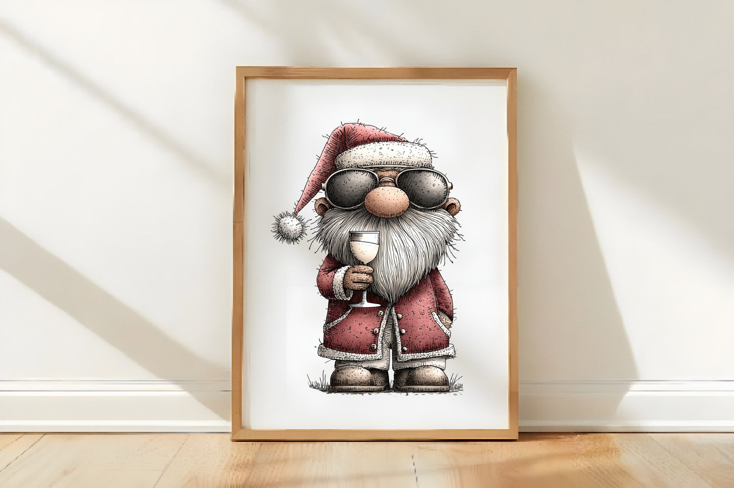 Christmas Funny Santa Clipart PNG Bundle | Cute Watercolor Funny Santa Claus Clipart | Merry Holiday Santa PNG