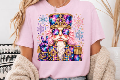 Christmas Galaxy Nutcracker PNG Cosmic Fantasy Soldier Sublimation Design
