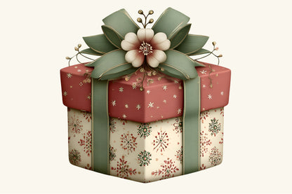 Christmas Gift Box Clipart PNG – 4 Designs