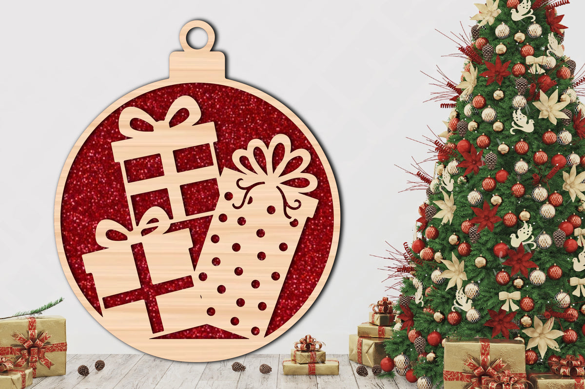 Christmas Gift Ornament SVG Laser Cut