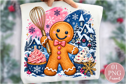 Christmas Gingerbread Baking PNG Cute Holiday Baker Clipart