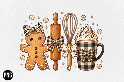 Christmas Gingerbread Baking PNG