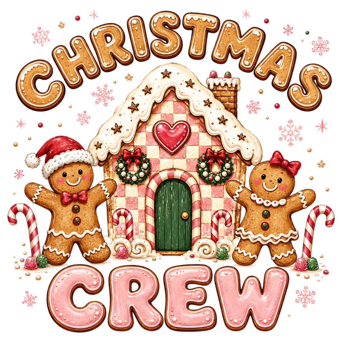 Christmas Gingerbread Crew PNG