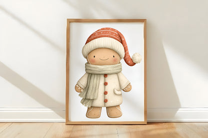 Christmas Gingerbread Man Clipart Bundle | Cute Watercolor Gingerbread Cookies PNG
