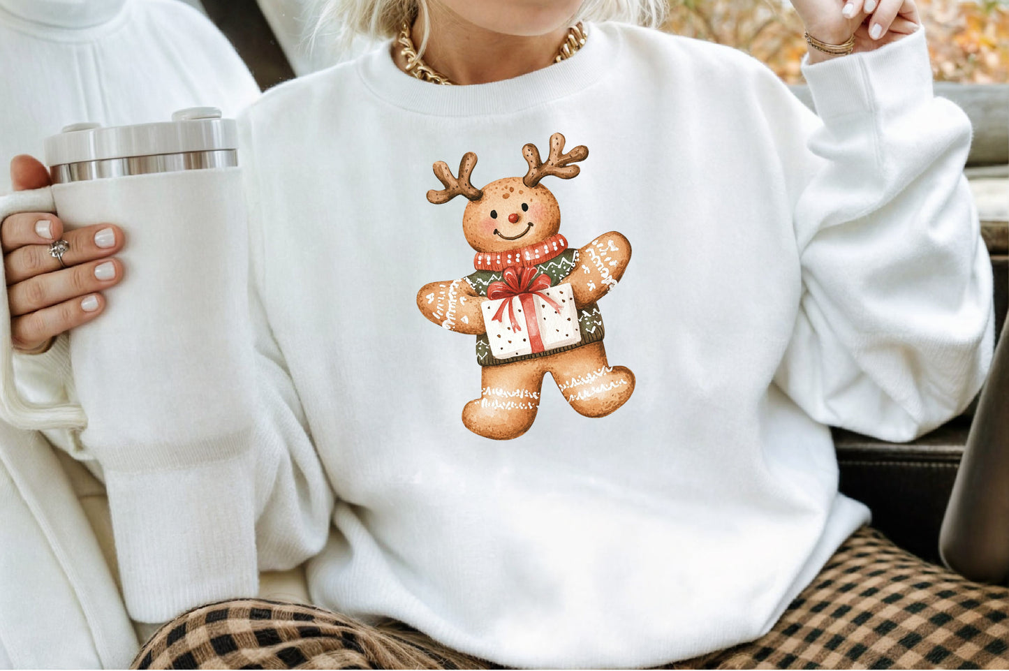 Christmas Gingerbread Man Watercolor Clipart PNG Bundle