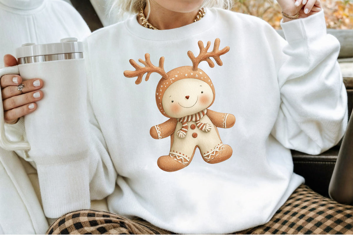Christmas Gingerbread Man Clipart PNG Bundle