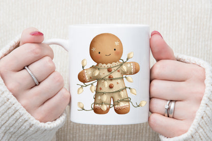 Christmas Gingerbread Man Clipart PNG Bundle