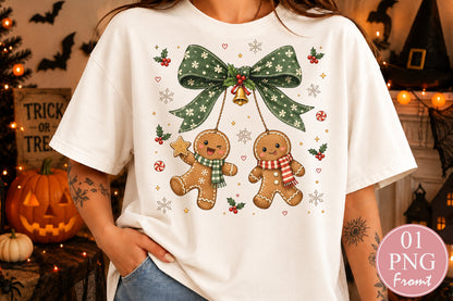 Christmas Gingerbread Man PNG Cute Gingerbread Cookie Ornament Sublimation Design