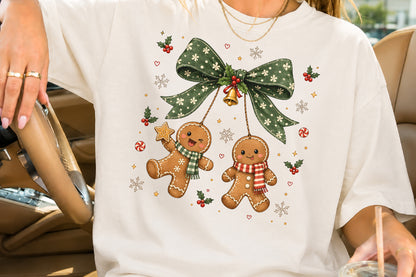 Christmas Gingerbread Man PNG Cute Gingerbread Cookie Ornament Sublimation Design