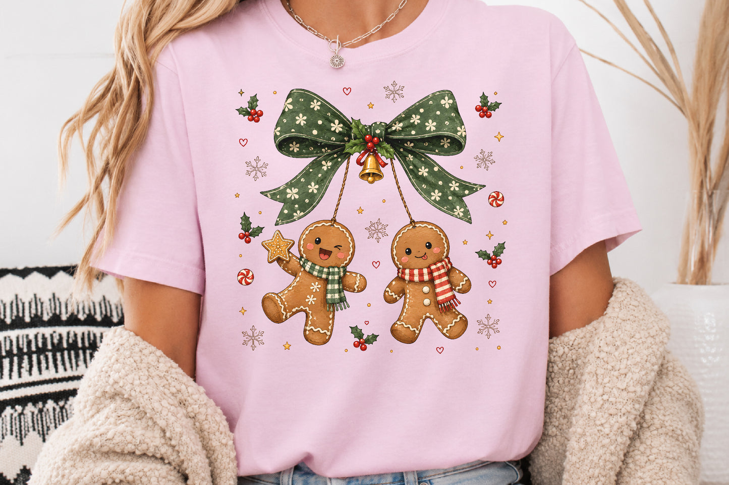 Christmas Gingerbread Man PNG Cute Gingerbread Cookie Ornament Sublimation Design